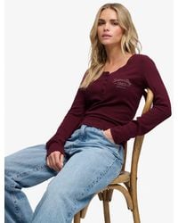Superdry - Athletic Button Down Longsleeve Top - Lyst