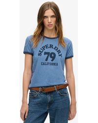 Superdry - & Co Athletic Essentials Beach Graphic Ringer T-shirt - Lyst