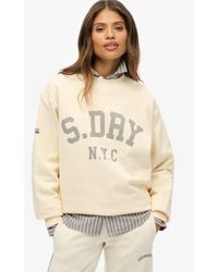 Superdry - & Co Athletic Essentials Slouchy Crew Sweatshirt - Lyst