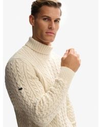Superdry - Homme Pull Torsadé À Col Roulé Jacob Taille - Lyst