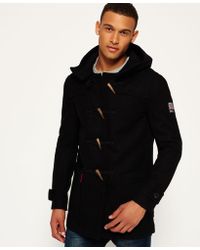 superdry coat black