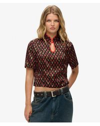 Superdry - & Co Mandarin Jacquard Top - Lyst