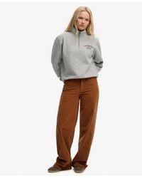 Superdry - & Co Mid Waist baggy Mini Cord Pants - Lyst