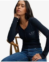 Superdry - Athletic Button Down Longsleeve Top - Lyst