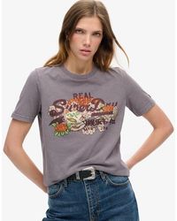 Superdry - Tokyo Relaxed T-shirt Met Vintage Logo En Print - Lyst