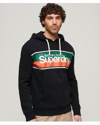 Superdry - Core Logo-hoodie Met Strepen - Lyst