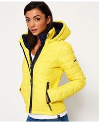 Superdry - Hooded Box Quilt Fuji Jacket Solar - Lyst