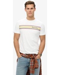 Superdry - Venue Logo Stripe Relaxed T-shirt - Lyst