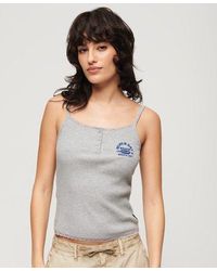 Superdry - Athletic Essentials Button Down Cami Top - Lyst