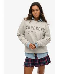 Superdry - Classic Oversized Surplus Graphic Crew Sweatshirt - Lyst