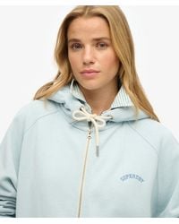 Superdry - Essential Logo Oversized Raglan Zip Hoodie - Lyst