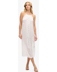 Superdry - & Co Halter Neck Midi Dress - Lyst
