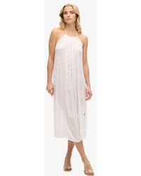 Superdry - & Co Halter Neck Midi Dress - Lyst