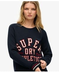 Superdry - & Co Graphic Print Slouchy Knitted Crew Neck Jumper - Lyst