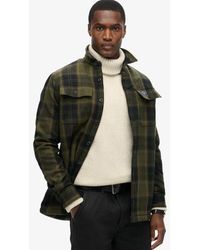 Superdry - Fleece-lined Wool Check Overshirt - Lyst