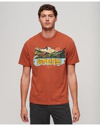 Superdry - Pour des s t-shirt à motif travel postcard - Lyst