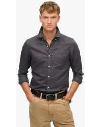 Superdry - & Co Cotton Linen Long Sleeve Shirt - Lyst