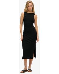 Superdry - & Co Jersey Twist Back Midi Dress - Lyst
