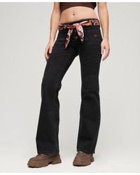 Superdry - Slimfit Vintage Flare Jeans Van Biokatoen Met Lage Taille - Lyst