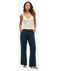 Superdry - Linen Low Rise Pants - Lyst