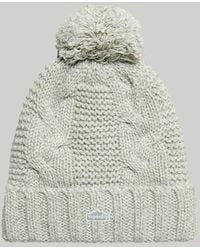 Superdry - & Co Cable Knit Bobble Beanie - Lyst