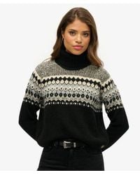 Superdry - & Co Fairisle Pattern Roll Neck Jumper - Lyst