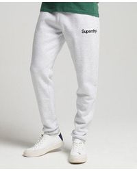 Superdry Core Logo Brushed Sweatpants in Light Grey (Gray) for Men | Lyst