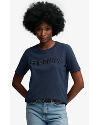 Superdry - & Co Tonal Embroidered Logo T Shirt - Lyst