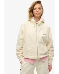 Superdry - Essential Logo Oversized Raglan Zip Hoodie - Lyst