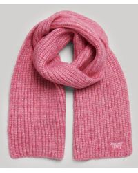 Superdry - Geribde Gebreide Sjaal - Lyst