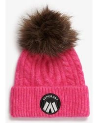 Superdry - & Co Cable Luxe Knit Beanie Hat - Lyst