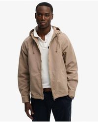 Superdry - & Co Hooded Washed Twill Jacket - Lyst