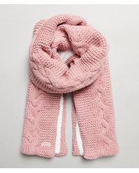 Superdry - & Co Cable Knit Scarf - Lyst