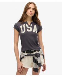 Superdry - Athletic Essentials Notch Neck Graphic T-Shirt - Lyst