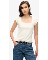 Superdry - & Co Athletic Essentials Square Neck Top - Lyst