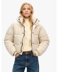 Superdry - Cropped Cocoon Puffer Jacket - Lyst