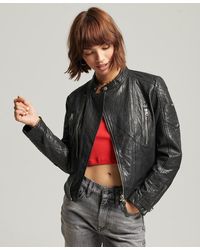 Superdry Leather jackets for Women | Online Sale up to 30% off | Lyst