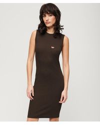 Superdry - & Co Rib Bodycon Midi Dress - Lyst