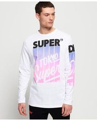 Superdry - Ticket Type Infill Long Sleeve T-Shirt Optic - Lyst