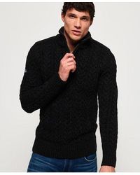 Superdry - Jacob Henley Jumper Blackfriar Twist - Lyst