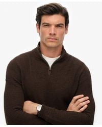 Superdry - Homme Pull Texturé En Coton À Col Camionneur Taille - Lyst
