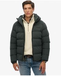 Superdry - Hooded Microfibre Sport Puffer Jacket - Lyst