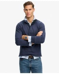 Superdry - & Co Cotton Classics Jersey Half Zip Sweatshirt - Lyst