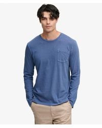 Superdry - Katoenen Linnen Longsleeve Top Met Zak - Lyst