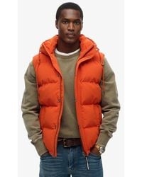 Superdry - Everest Hooded Puffer Gilet - Lyst