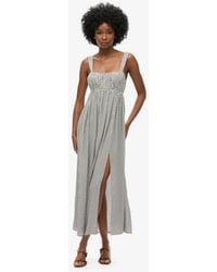 Superdry - & Co Geo Printed Tie Back Maxi Dress - Lyst