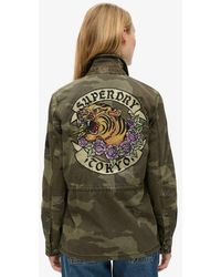 Superdry - & Co Embroidered Military Field Jacket - Lyst