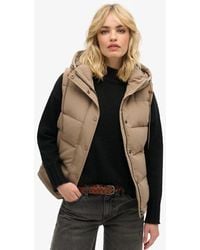 Superdry - Everest Hooded Puffer Gilet - Lyst