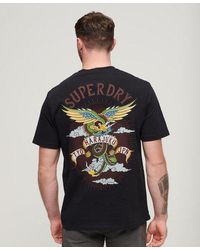 Superdry - Tattoo T-shirt Met Losse Pasvorm En Grafische Print - Lyst