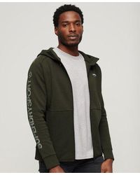 Superdry - Classic Embroidered Logo Sport Tech Loose Zip Hoodie - Lyst